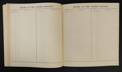 Lot 47 - Gibson (Michael L.). A WWII log book and aviation ephemera