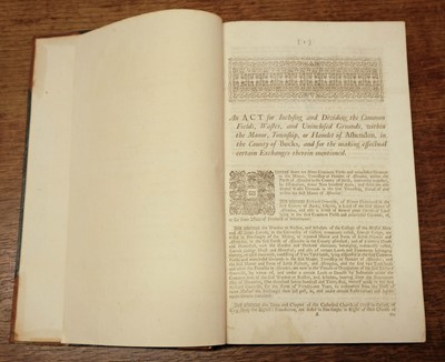 Lot 37 - Buckinghamshire. Sammelband of 18 enclosure acts, 18th-19th century