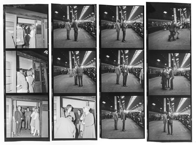 Lot 95 - The Beatles: A Hard Day's Night. The Beatles with other actors and fans at Marylebone station