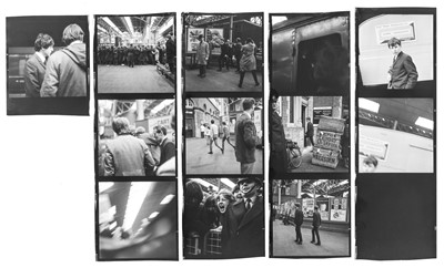Lot 97 - The Beatles: A Hard Day's Night. The Beatles and fans at Marylebone station, London