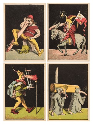 Lot 449 - Conjuring. Caricatures of people with big noses, possibly German, circa 1870