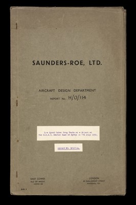 Lot 98 - Saunders-Roe, Ltd. A group of four technical reports