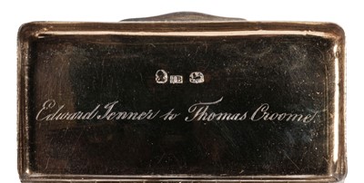 Lot 158 - Jenner (Edward, 1749-1823). A George III silver snuff box by IB, Birmingham 1795