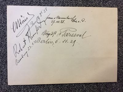 Lot 32 - Bleriot (Louis, 1872-1936). A multi-signed document