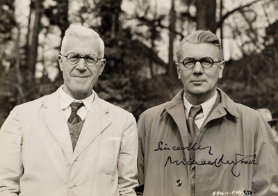Lot 327 - Wallis (Barnes Neville, 1887-1979). A photograph of ‘twins’ Barnes Wallis & actor Michael Redgrave