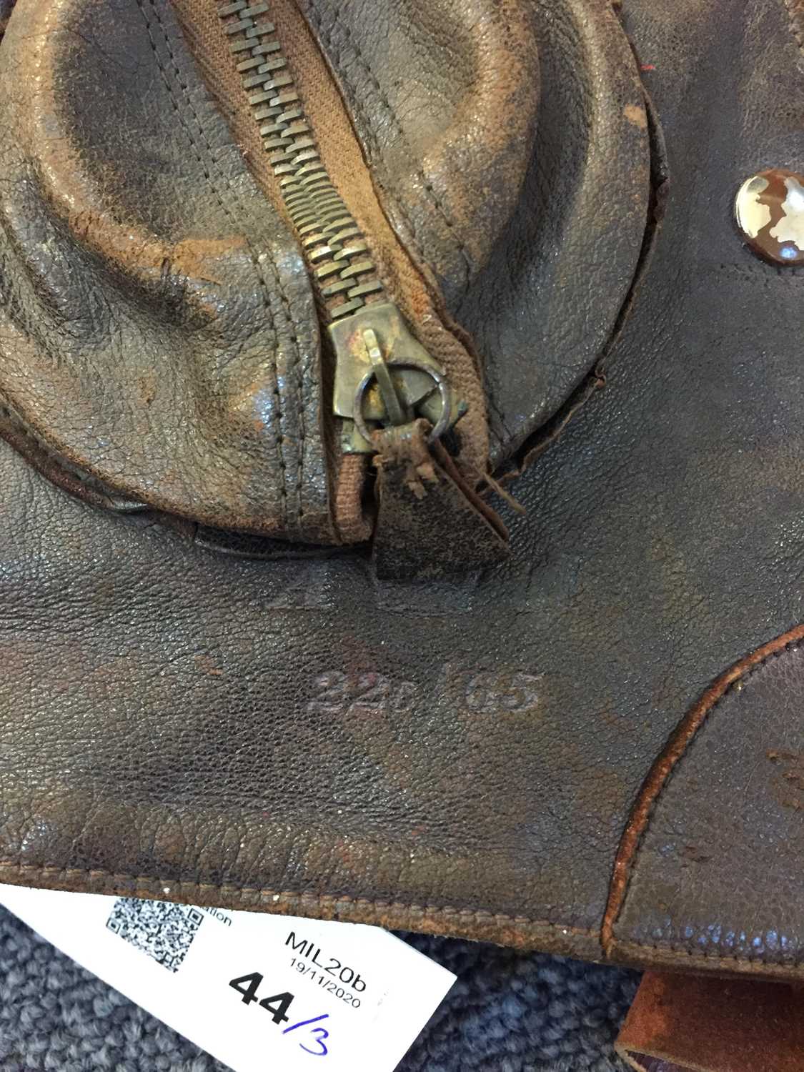 Lot 44 - Flying Helmets. A WWII B Type flying helmet and others