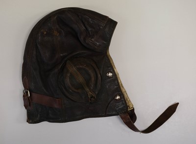 Lot 44 - Flying Helmets. A WWII B Type flying helmet and others