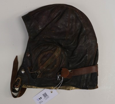 Lot 44 - Flying Helmets. A WWII B Type flying helmet and others