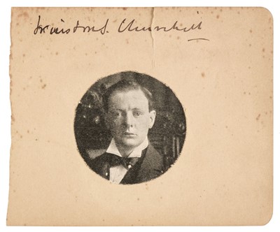 Lot 367 - Churchill (Winston Spencer, 1874-1965). Autograph Signature, 'Winston S. Churchill', circa 1900