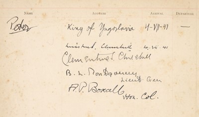 Lot 366 - Churchill (Winston Spencer). Autograph Signature, 'Winston S. Churchill', 4 September 1941