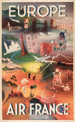 Lot 133 - Falcucci (Robert, 1900-1989). Europe, Air France, circa 1948