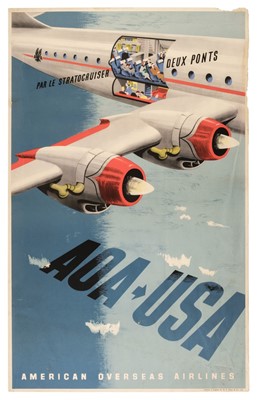 Lot 138 - LeWitt (Jan, & George Him). AOA→USA par le Stratocruiser Deux Ponts, circa 1950