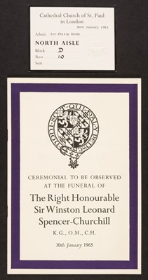 Lot 377 - Funeral of Rt. Hon. Sir Winston Leonard Spencer-Churchill, a group of printed ephemera