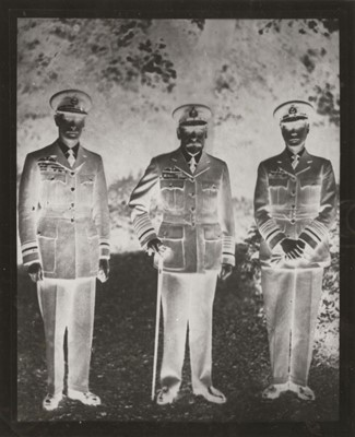 Lot 46 - George V (King of Great Britain). A group portrait of the 'Three Kings' in Royal Air Force uniform
