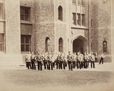 Lot 9 - Fenton (Roger, attributed to). Military band on parade, c. 1858-1860