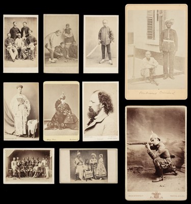 Lot 131 - Cartes de visite. A group of 3 albums of cartes de visite and cabinet cards