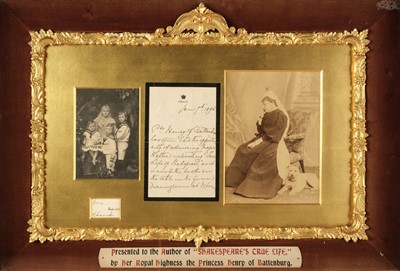 Lot 169 - Royalty. A Victorian framed montage relating to Princess Beatrice, circa 1896