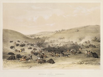 Lot 203 - Catlin (George). Buffalo Hunt, Surround..., 1844