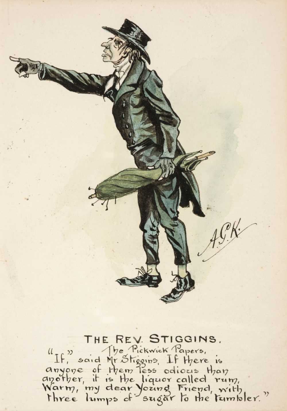 Lot 497 - Dickens (Charles). A series of six watercolours