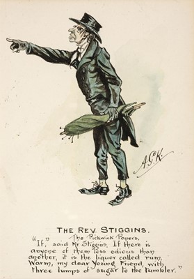 Lot 497 - Dickens (Charles). A series of six watercolours