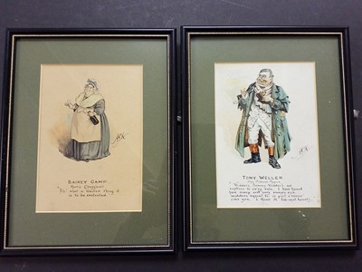 Lot 497 - Dickens (Charles). A series of six watercolours