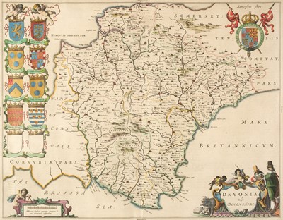 Lot 63 - Devon. Blaeu (Johannes), Devonia vulgo Devon-Shire, Amsterdam, circa 1645