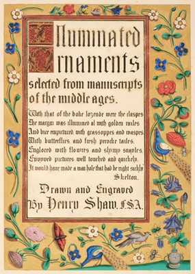 Lot 300 - Shaw (Henry). Illuminated Ornaments, 1st edition, large-paper issue, 1833
