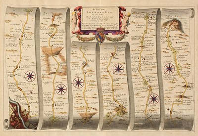 Lot 81 - Ogilby (John). The Road from London to Rye in com. Sussex, circa 1676