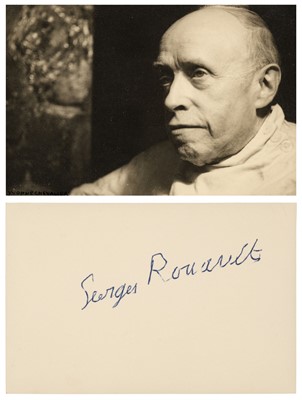 Lot 331 - Rouault (Georges, 1871-1958). Signed postcard, plus 6 others