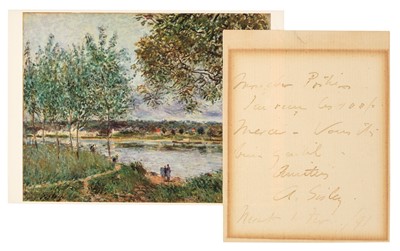Lot 336 - Sisley (Alfred, 1839-1899). Autograph note signed, plus others