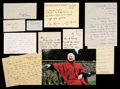 Lot 628 - Literary Autographs. A group of 28 literary autographs, mostly 20th century