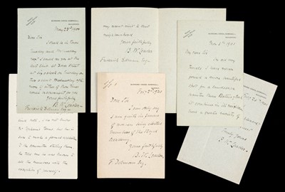 Lot 579 - Leader (Benjamin Williams, 1832-1923). A series of 7 autograph letters signed, 1892-1920