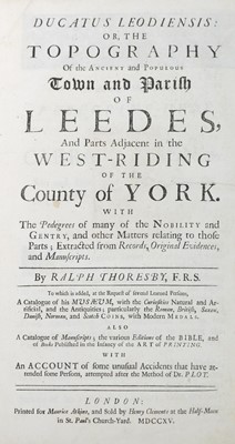 Lot 150 - Thoresby (Ralph). Ducatus Leodiensis: Or, the Topography of the ... Town and Parish of Leedes, 1715