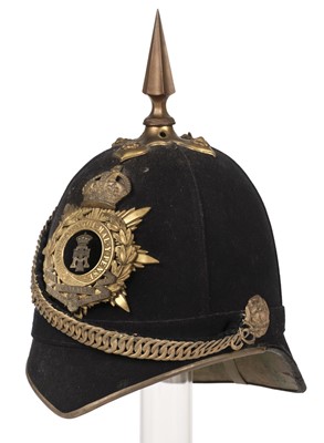Lot 368 - Helmet. Green Howards blue cloth helmet.