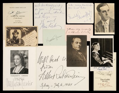 Lot 588 - Music Autographs. A collection of 27 autograph items,  mostly 20th century