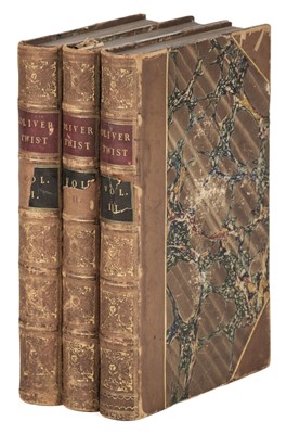 Lot 498 - Dickens (Charles). Oliver Twist, 3 volumes, 1st edition, 1st issue, 1838