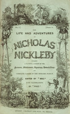 Lot 499 - Dickens (Charles). The Life and Adventures of Nicholas Nickleby, 1st edition, 1839
