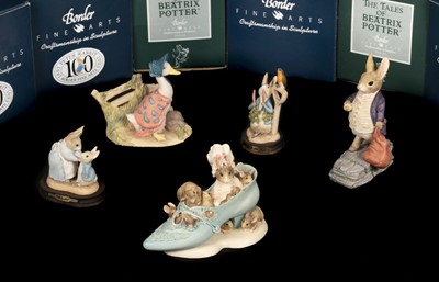 Lot 712 - Potter (Beatrix). A large collection of Border Fine Arts figures and Wedgwood