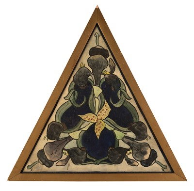 Lot 95 - Art Nouveau. Watercolour of irises, circa 1910