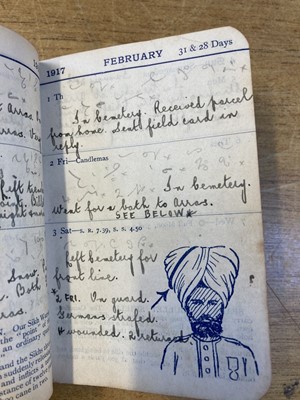 Lot 324 - World War I Diary. Diary of Arras casualty Private A. R. Hopgood, 1917
