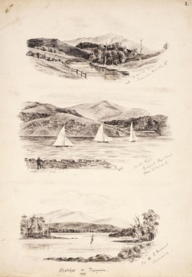 Lot 34 - Australia & Indonesia. Sketches by W. H. Rotheram Royal Engineers, 1886