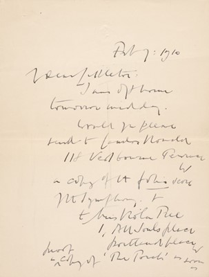 Lot 566 - Elgar (Sir Edward, 1857-1934)