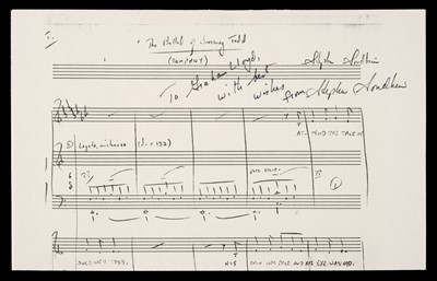 Lot 607 - Sondheim (Stephen, born 1930).