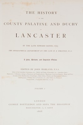 Lot 89 - Baines (Edward). The History of the County Palatine and Duchy of Lancaster, 2 vols., new ed., 1868