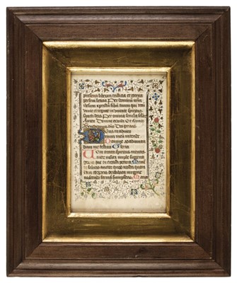 Lot 72 - Illuminated leaf from a Book of Hours, northern France, 15th century