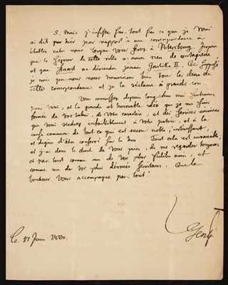 Lot 266 - Gentz (Friedrich von, 1764-1832). Substantial archive of autograph letters to Charles Stuart, 1801-4