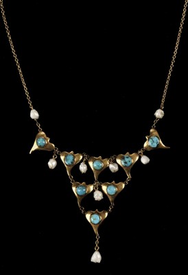 Lot 65 - Art Nouveau. Murrle Bennett & Co gold necklace circa 1900