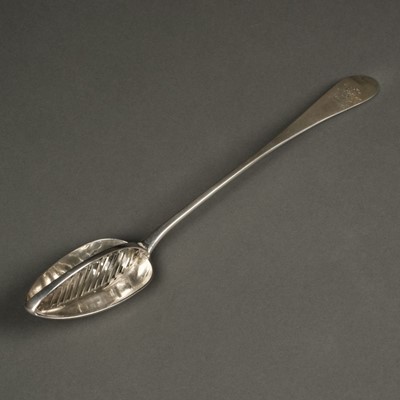 Lot 51 - Strainer Spoon. Irish silver strainer spoon by Carden Terry, Cork circa 1780