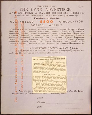 Lot 173 - Trade advertisements. Collection of advertisements, stationers & library receipts, broadsides, etc.