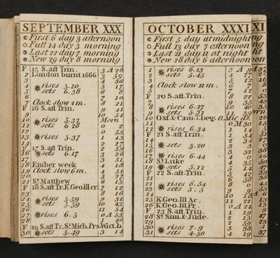 Lot 435 - Miniature. London Almanack for the Year of Christ 1799